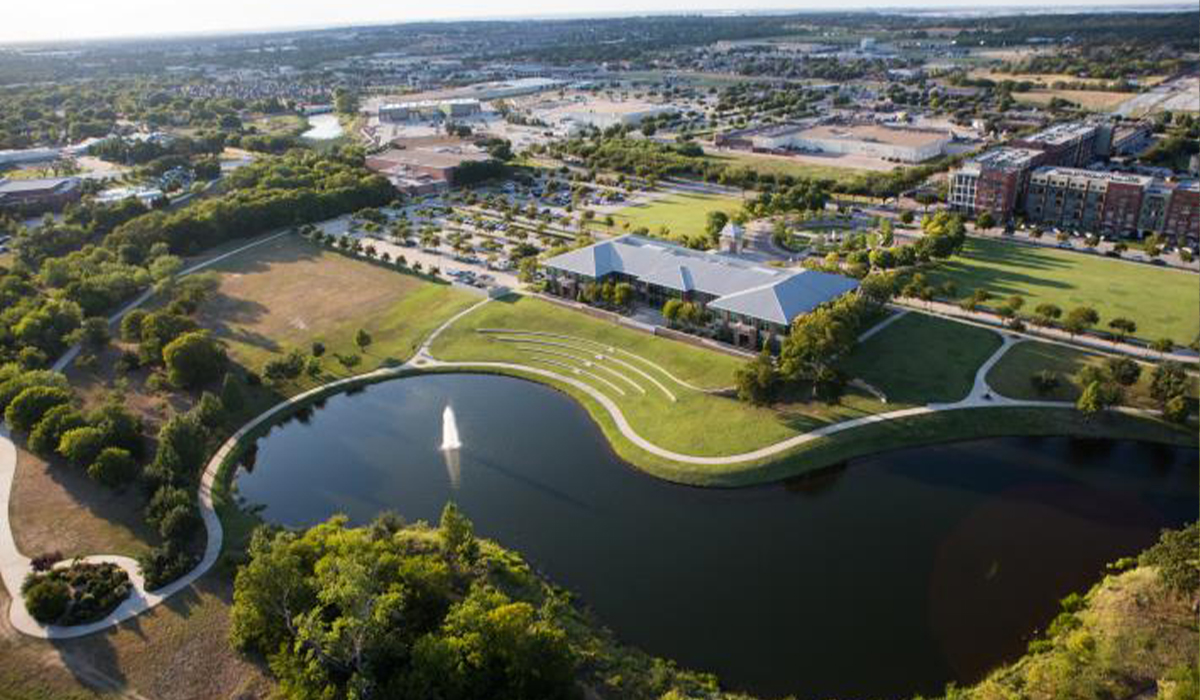 Keller, TX skyline and business district